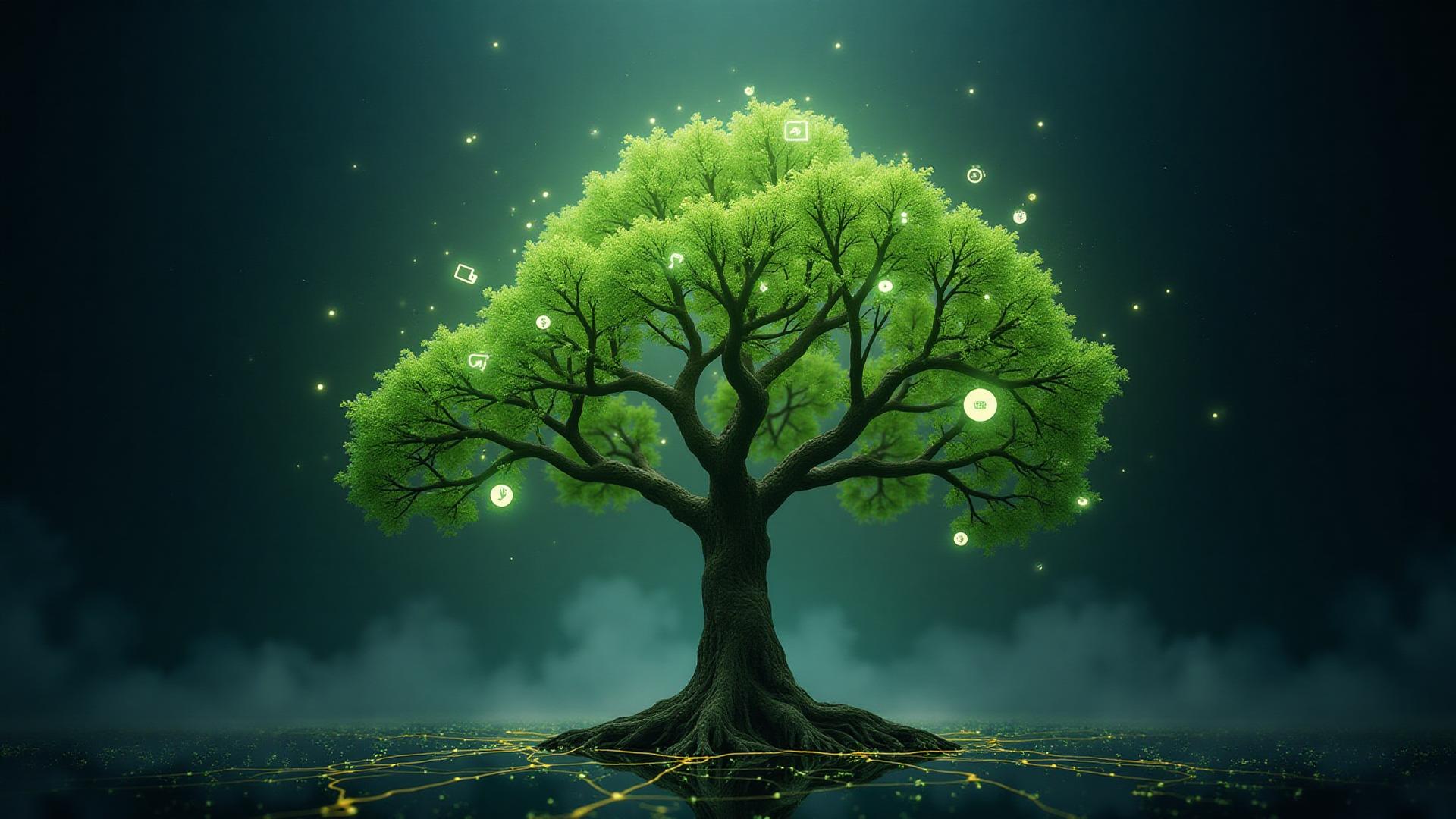 Footer tree background